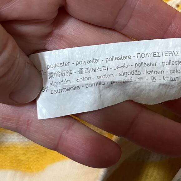 Zara Yellow & Cream Striped Oversized Sweater Vest M - Picture 7 of 7